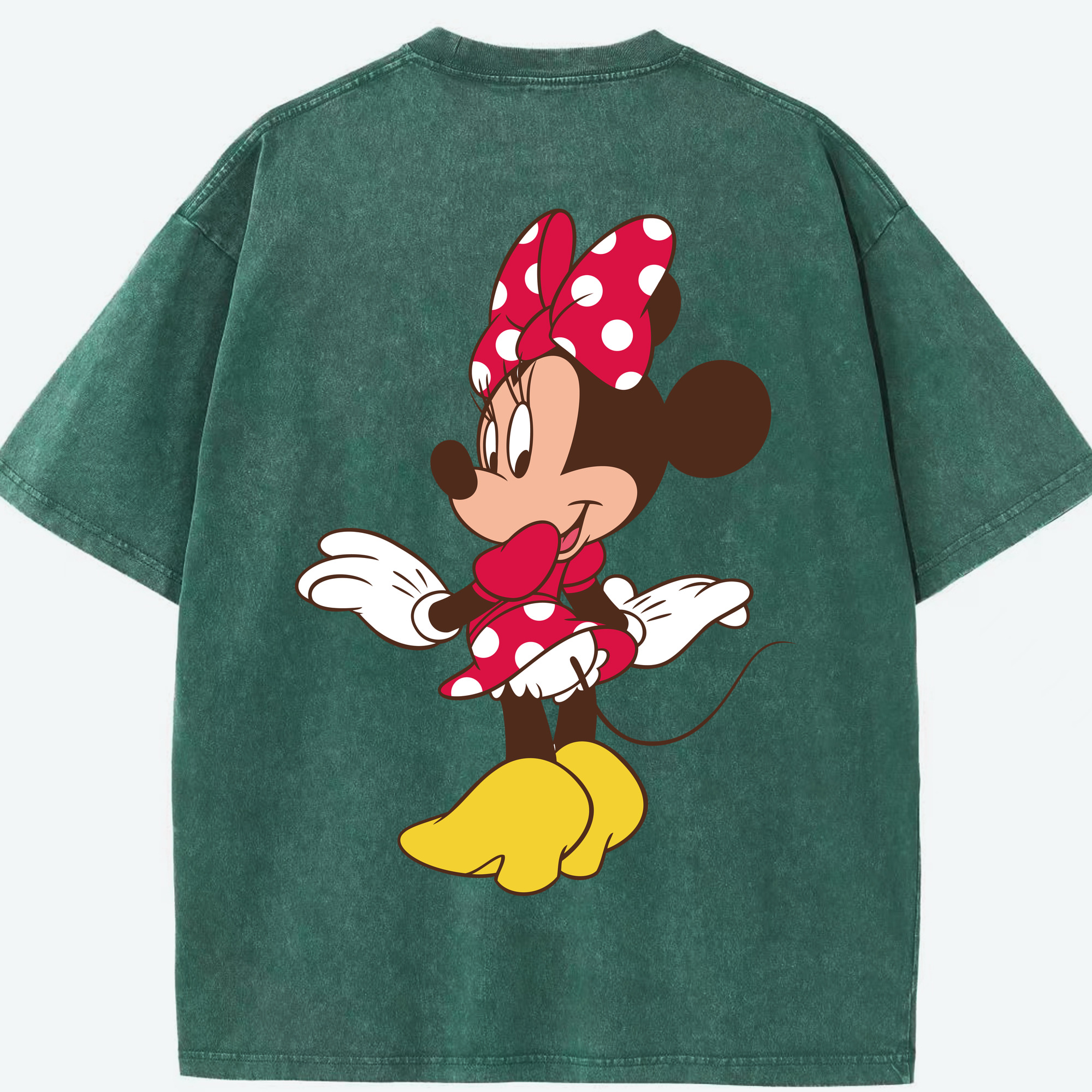 （画像用） ミッキーマウス Mickey Mouse 綿100% ヴィンテージ風 半袖Tシャツ（背面プリント）